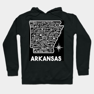 Arkansas Map Hoodie